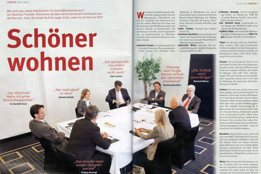 Social-Media-Aspekt beim „Business Traveller“ Round-Table-Gespräch